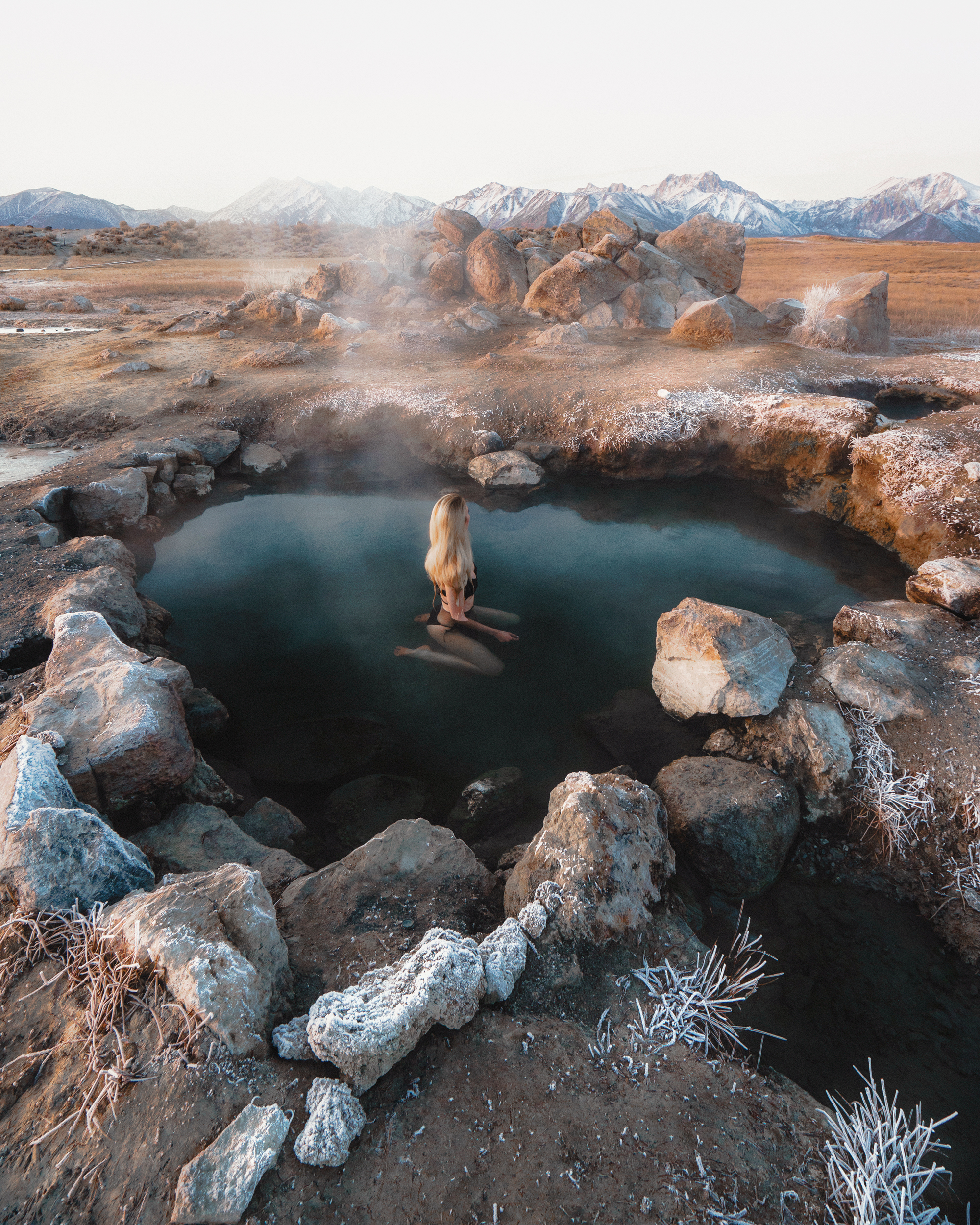 Wild Willys Heart Hot Spring in Mammoth California